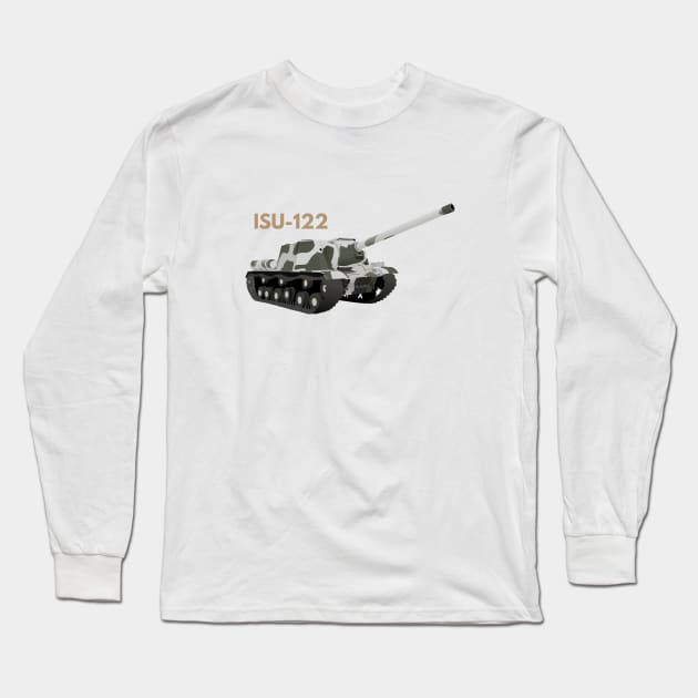 ISU-122 Soviet WW2 Tank Destroyer Long Sleeve T-Shirt by NorseTech